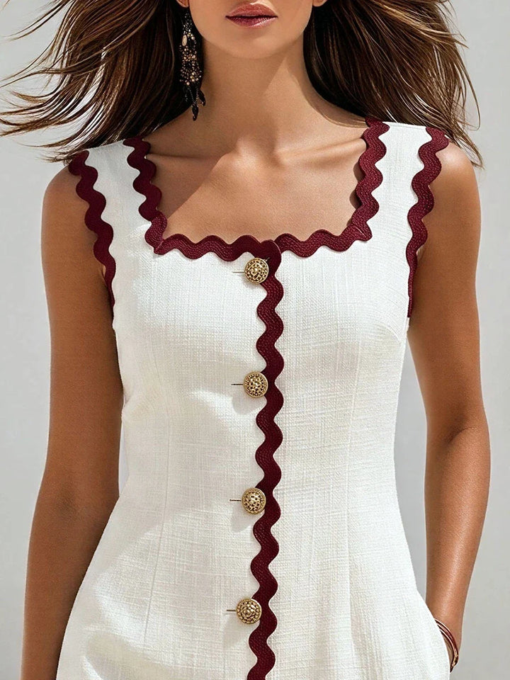 Mini de Cuello Cuadrado con Volantes